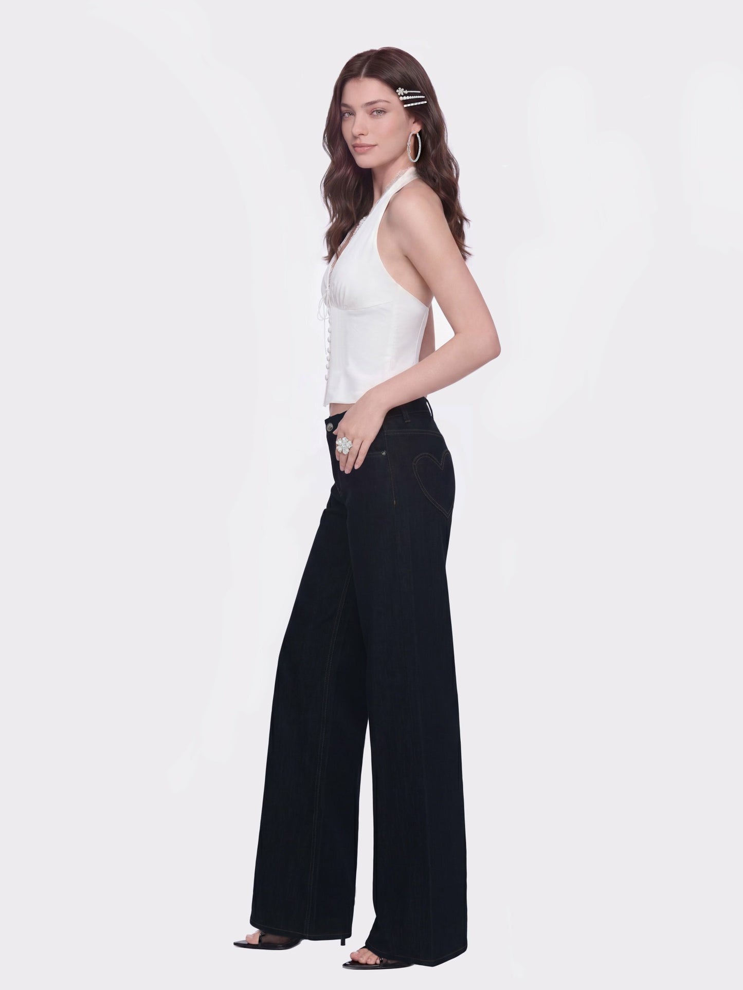 Nana Jacqueline Phoebe Open-Back White Top White
