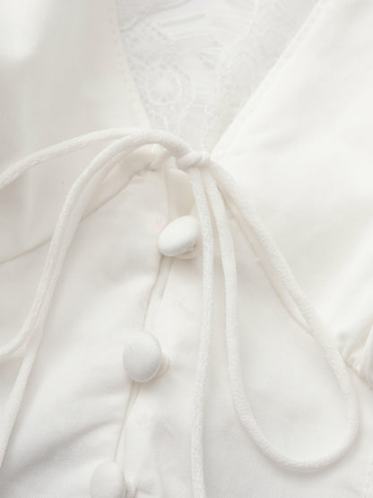 Nana Jacqueline Phoebe Open-Back White Top White