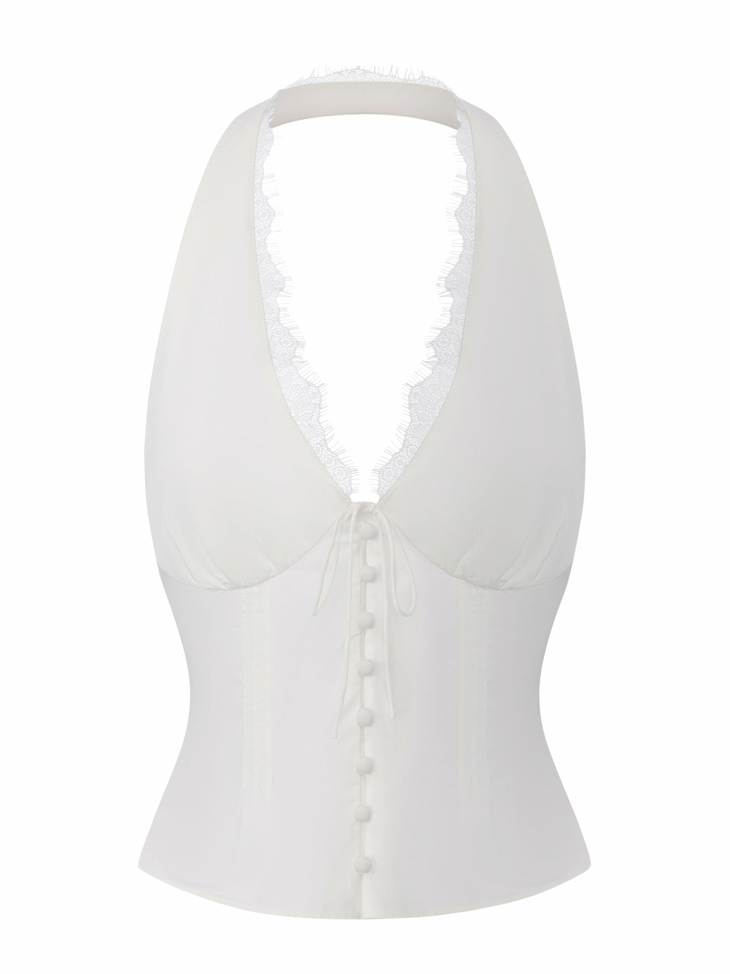 Nana Jacqueline Phoebe Open-Back White Top White