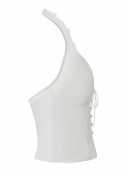 Nana Jacqueline Phoebe Open-Back White Top White