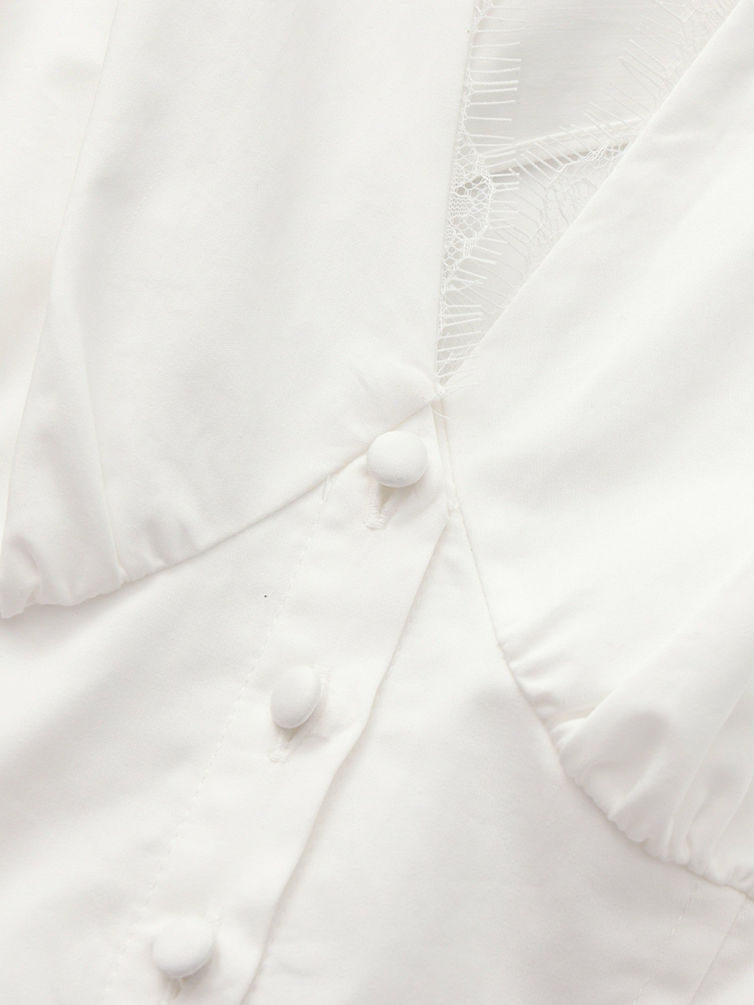 Nana Jacqueline Raven Puff Sleeve White Top White