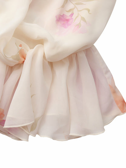 Nana Jacqueline Summer Off-Shoulder Ruffle Cream Blouse Cream