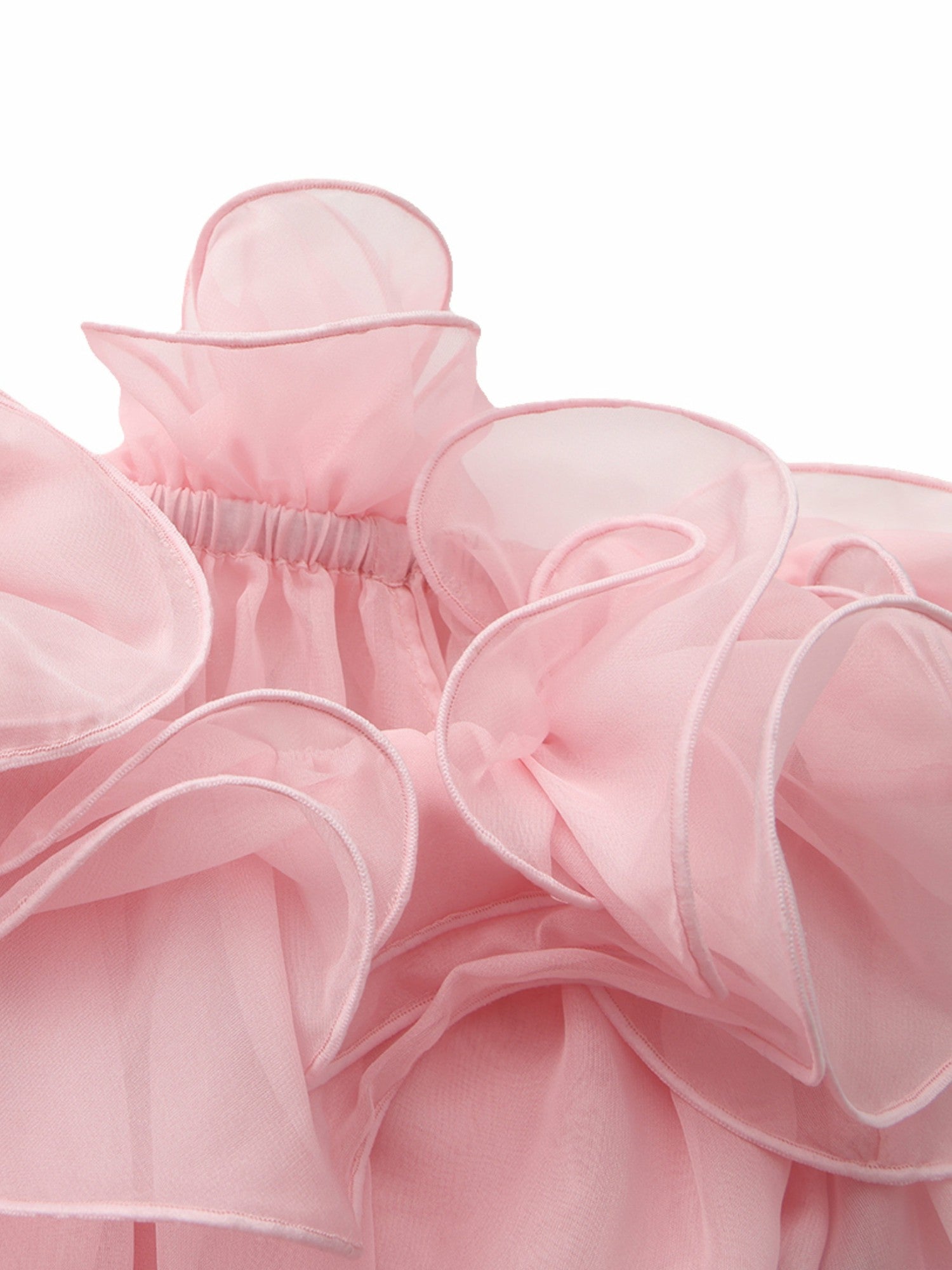 Nana Jacqueline Summer Off-Shoulder Ruffle Pink Blouse Pink
