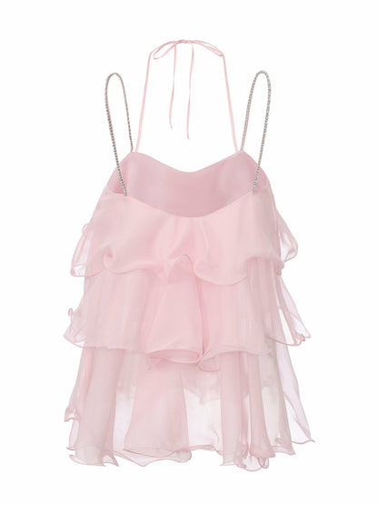 Nana Jacqueline Fiona Crystal-Chain Pink Top Pink