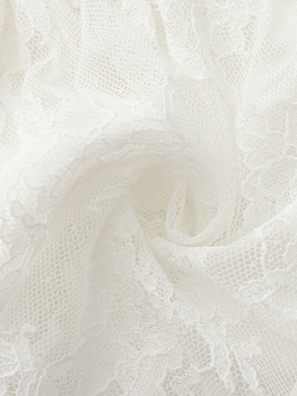 Nana Jacqueline Alexandra Off-Shoulder Lace White Top White