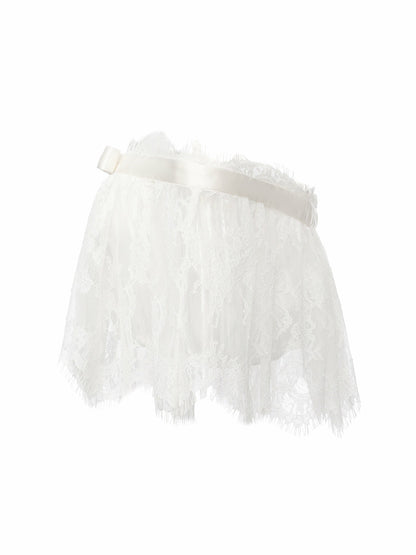 Nana Jacqueline Alexandra Off-Shoulder Lace White Top White