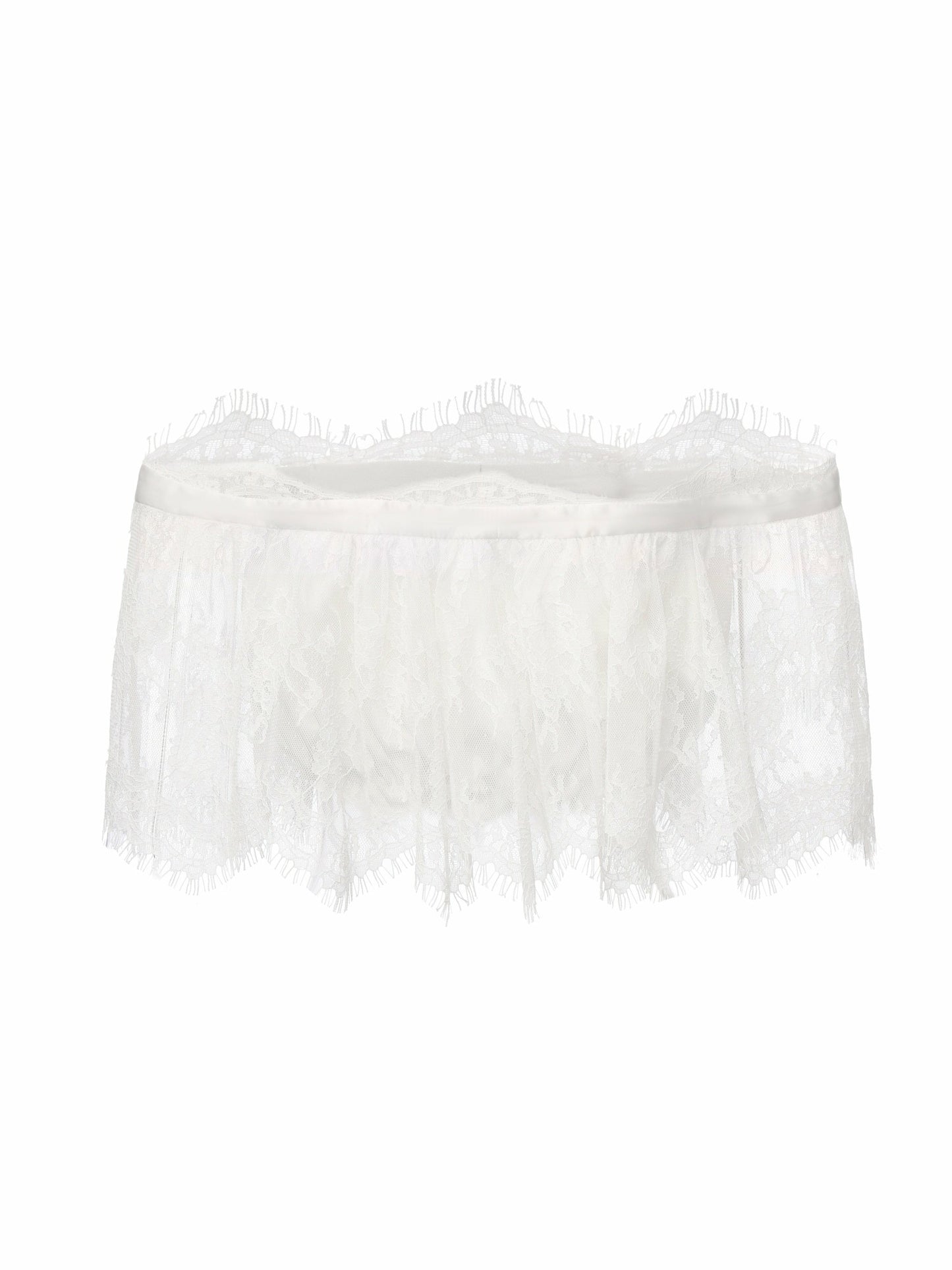 Nana Jacqueline Alexandra Off-Shoulder Lace White Top White