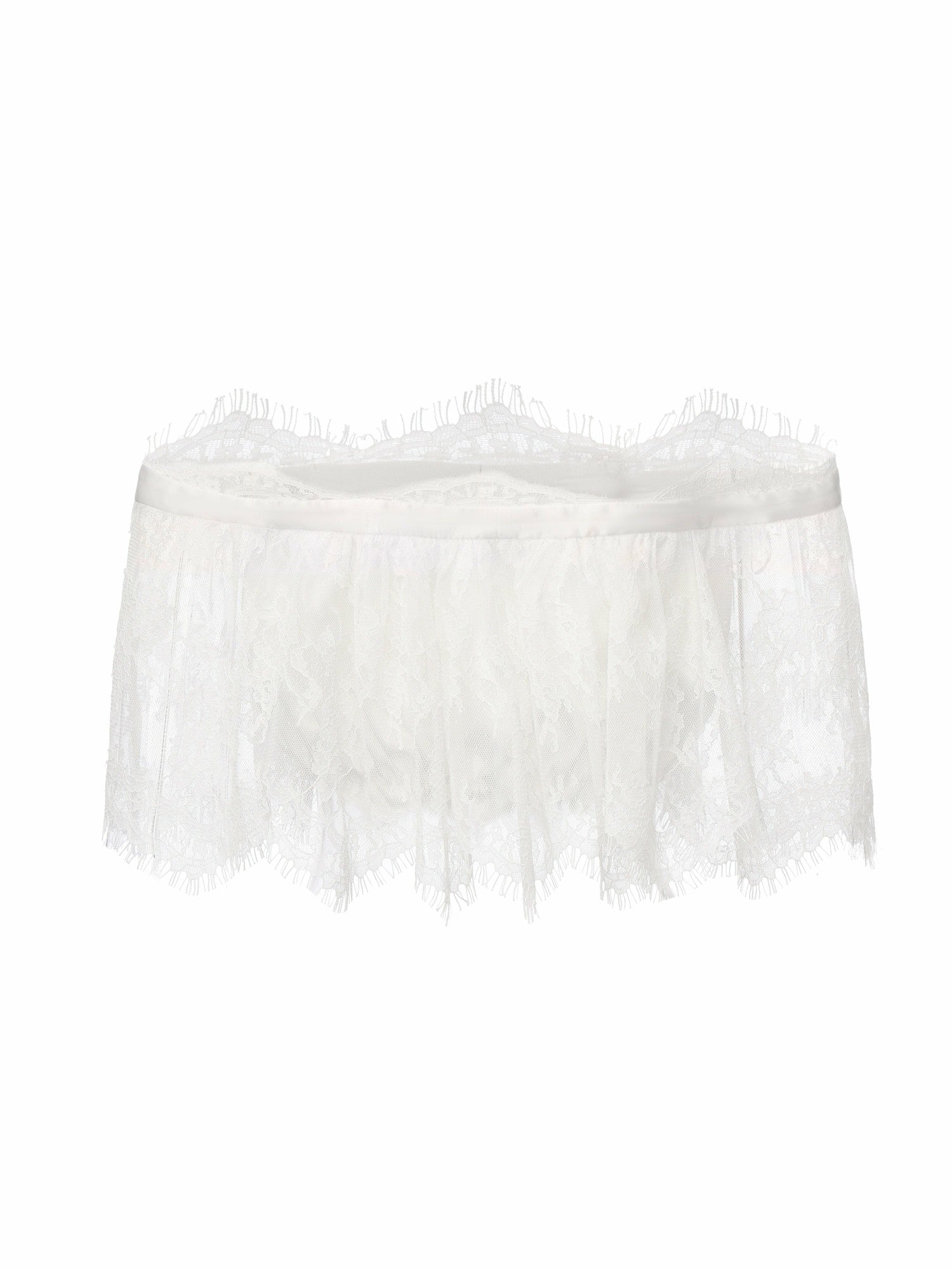 Nana Jacqueline Alexandra Off-Shoulder Lace White Top White