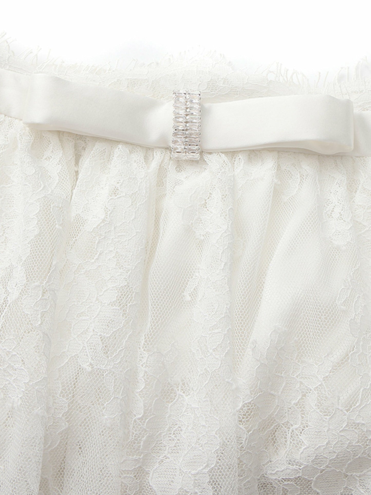 Nana Jacqueline Alexandra Off-Shoulder Lace White Top White