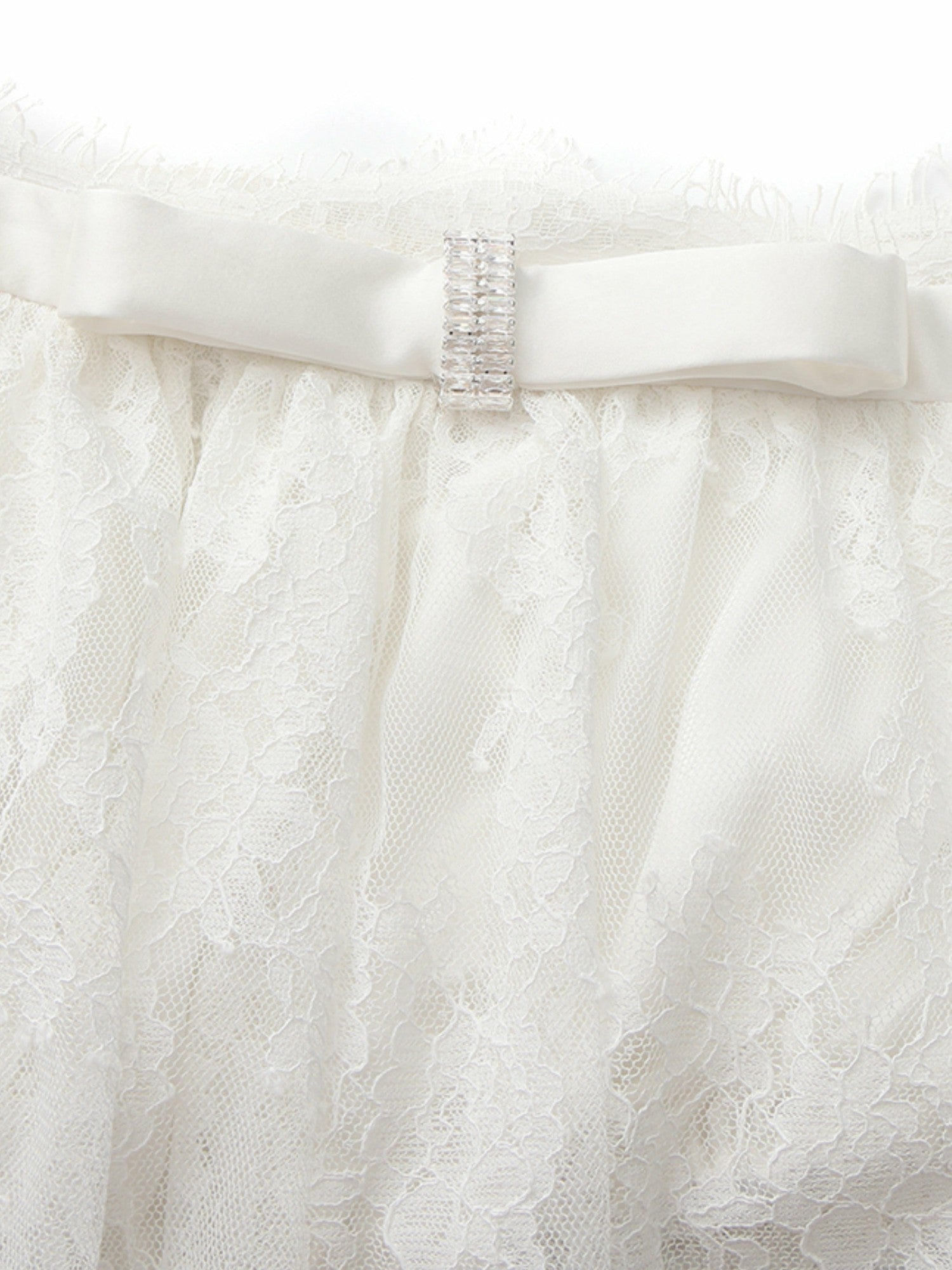 Nana Jacqueline Alexandra Off-Shoulder Lace White Top White