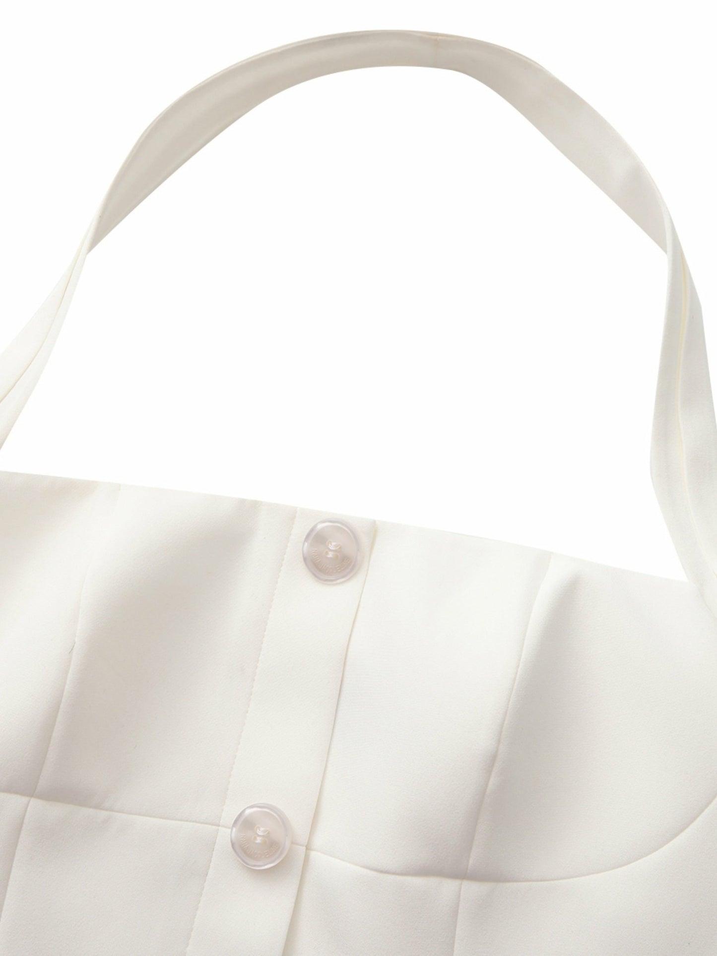 Nana Jacqueline Lou U-Neck Halter Tailored White Top White