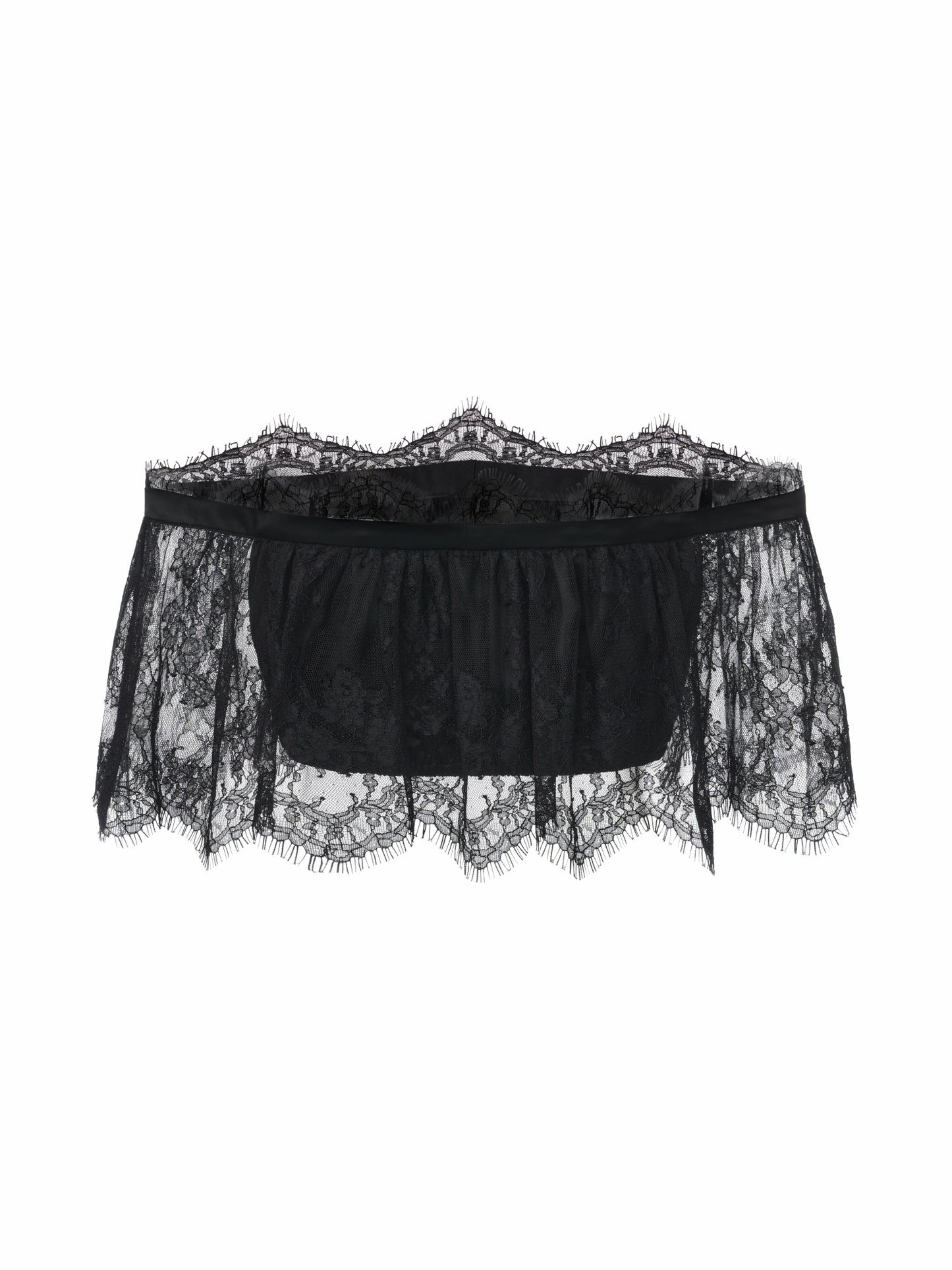 Nana Jacqueline Alexandra Off-Shoulder Lace Black Top Black