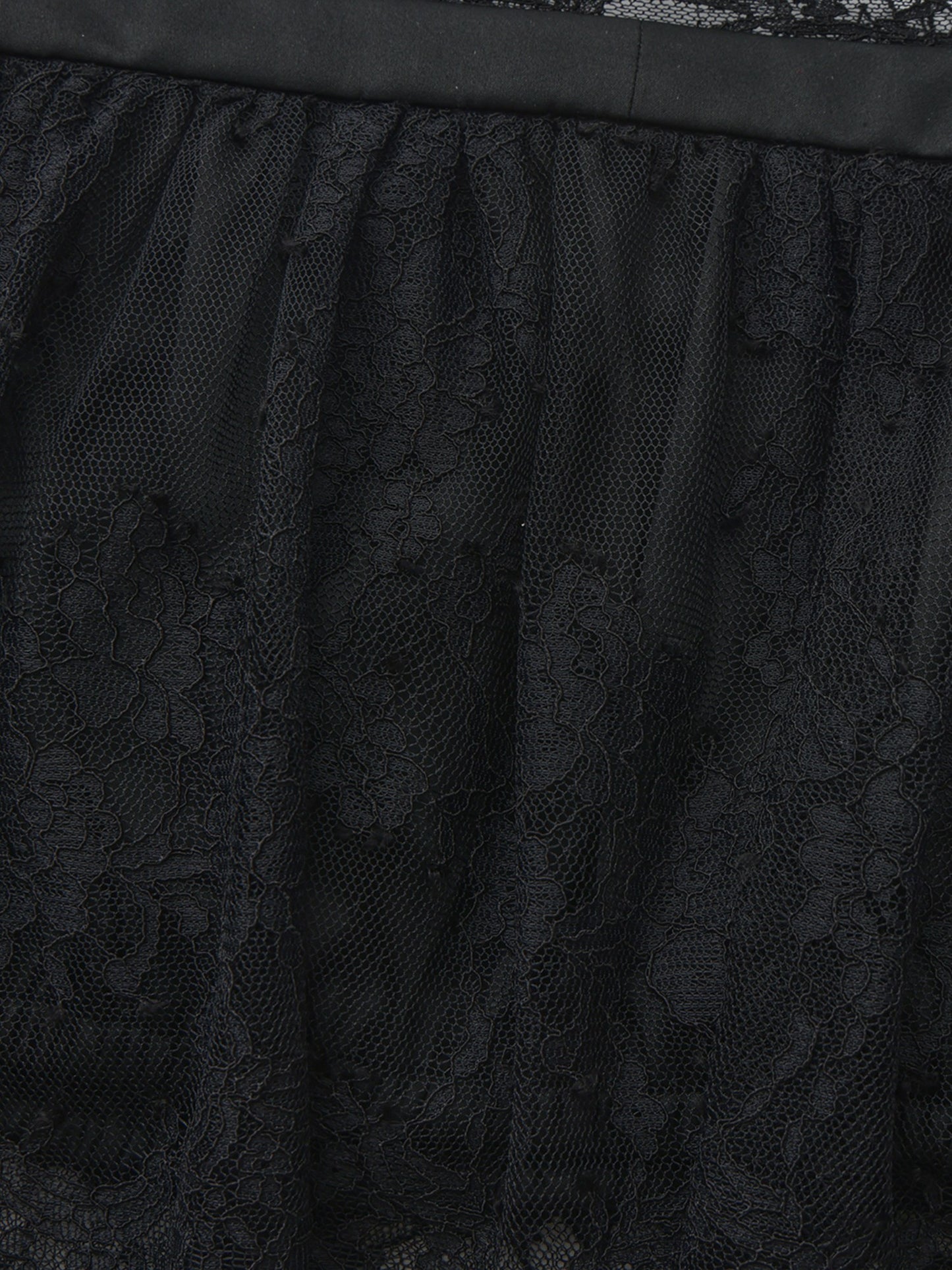 Nana Jacqueline Alexandra Off-Shoulder Lace Black Top Black