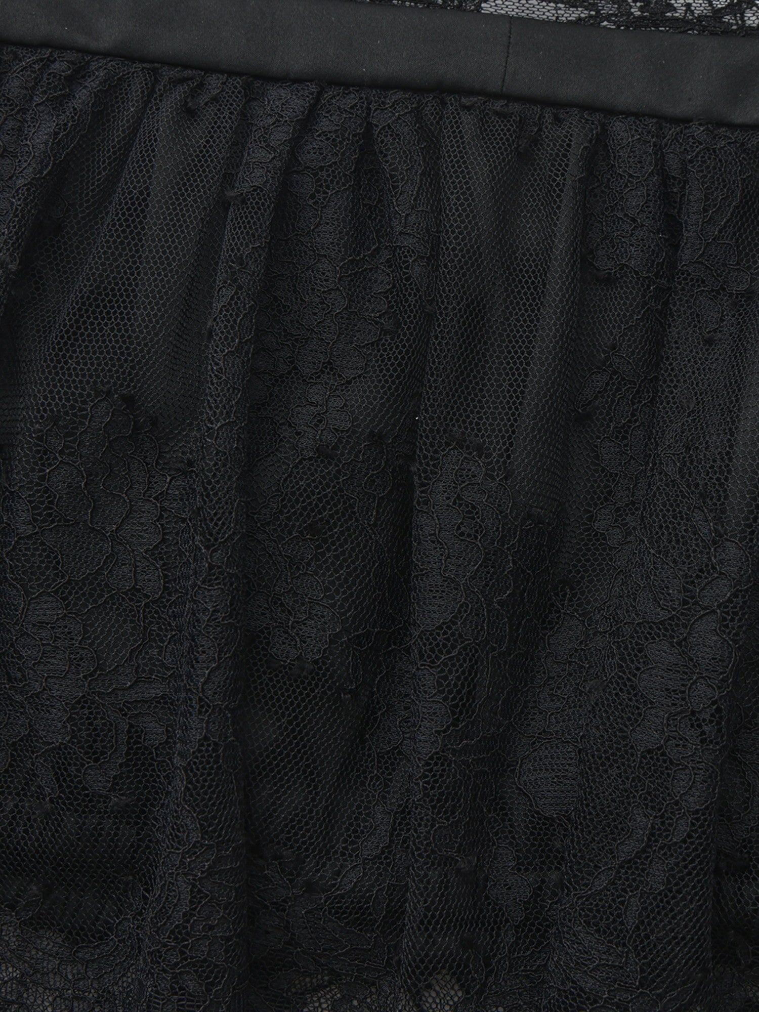 Nana Jacqueline Alexandra Off-Shoulder Lace Black Top Black
