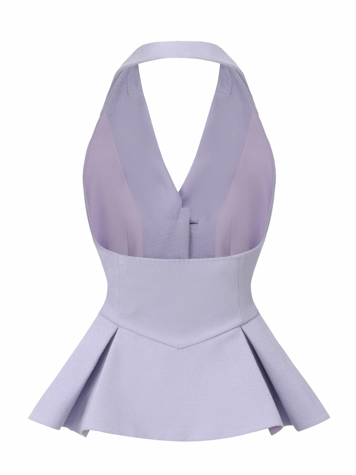 Nana Jacqueline Camille Crystal-Button Purple Peplum Vest: Purple Vest for Bridal Shower Purple