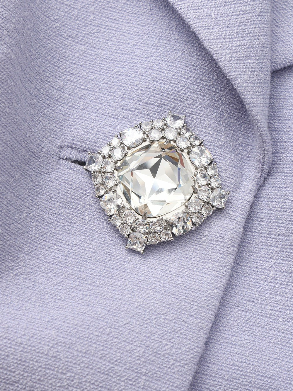 Nana Jacqueline Camille Crystal-Button Purple Peplum Vest: Purple Vest for Bridal Shower Purple