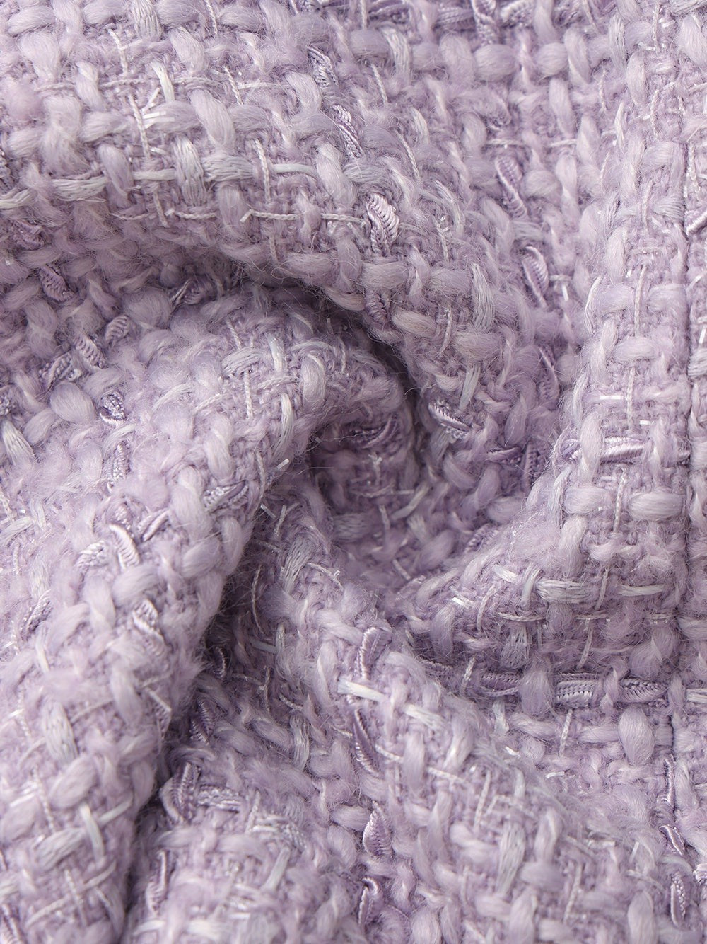 Nana Jacqueline Annabella Tweed Woven Purple Bow Top Purple