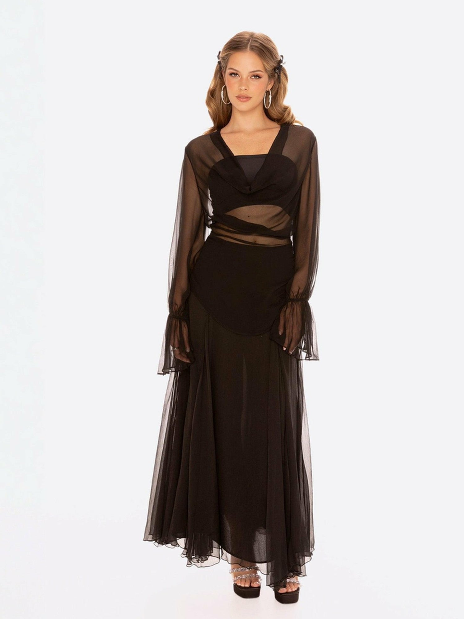 Nana Jacqueline Nora Top: Black Top for Date Night Black