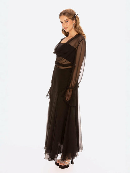 Nana Jacqueline Nora Top: Black Top for Date Night Black