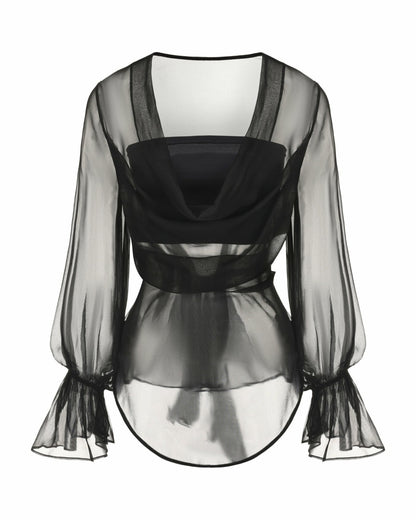 Nana Jacqueline Nora Top: Black Top for Date Night Black