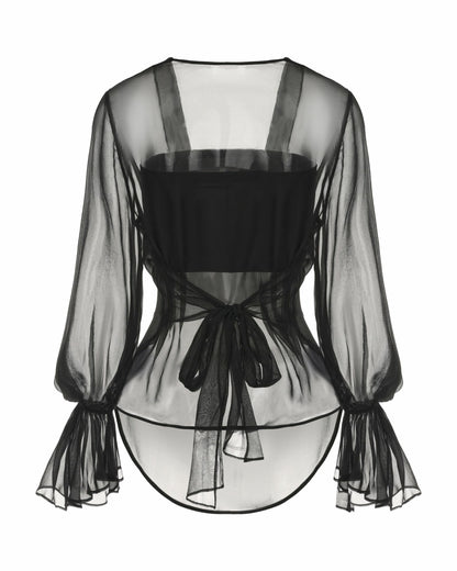 Nana Jacqueline Nora Top: Black Top for Date Night Black