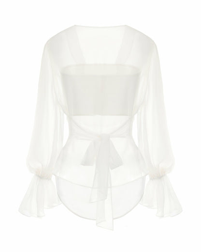 Nana Jacqueline Nora Top: White Top for Engagement Party White