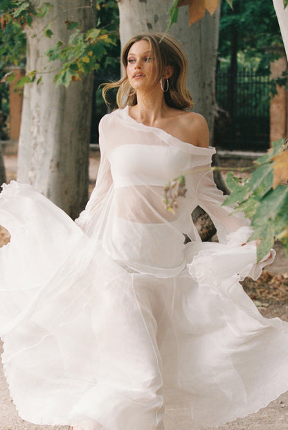 Nana Jacqueline Nora Top: White Top for Engagement Party White