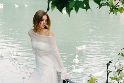 Nana Jacqueline Nora Top: White Top for Engagement Party White