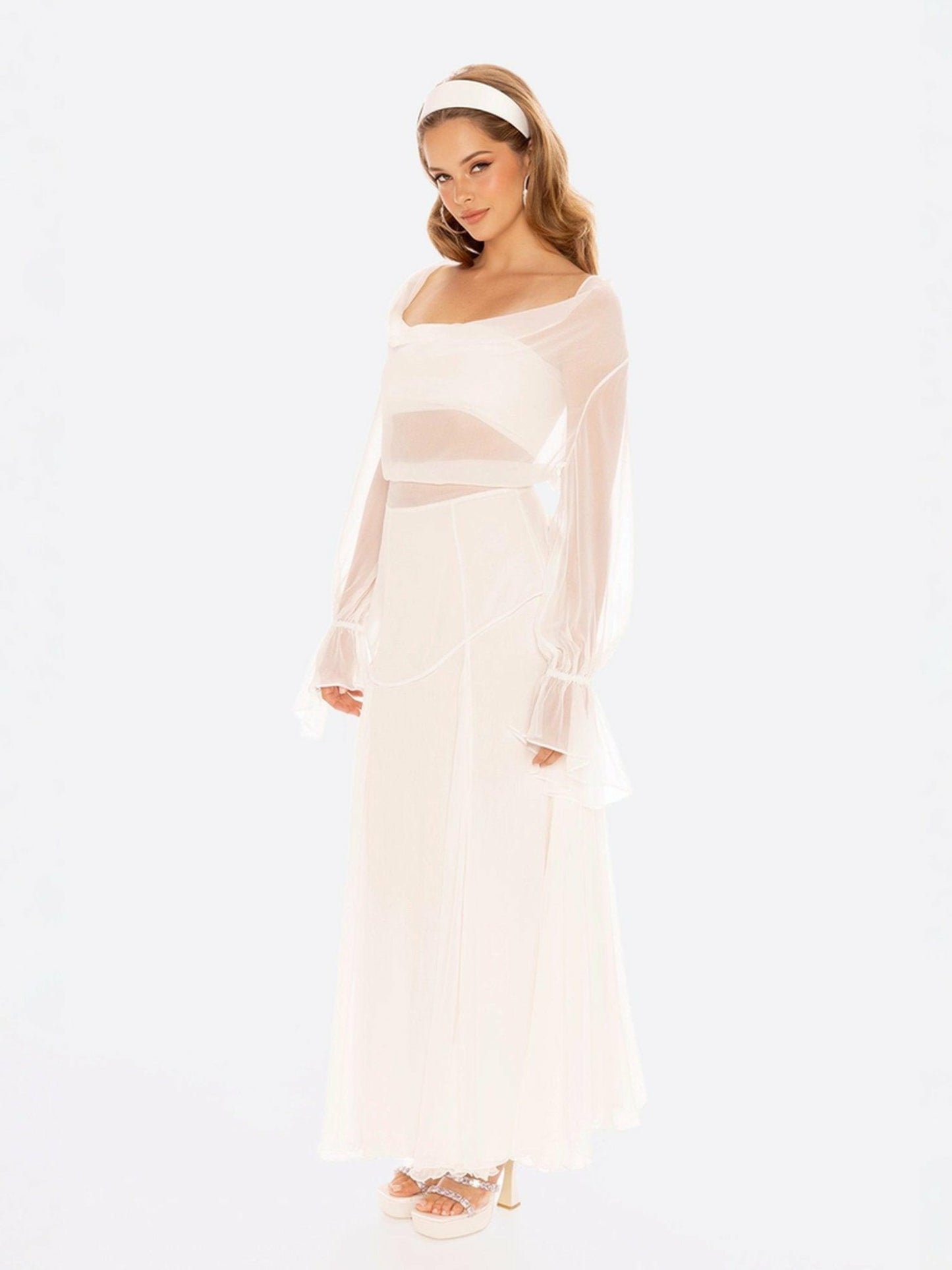Nana Jacqueline Nora Top: White Top for Engagement Party White