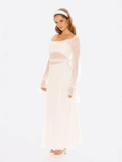 Nana Jacqueline Nora Top: White Top for Engagement Party White