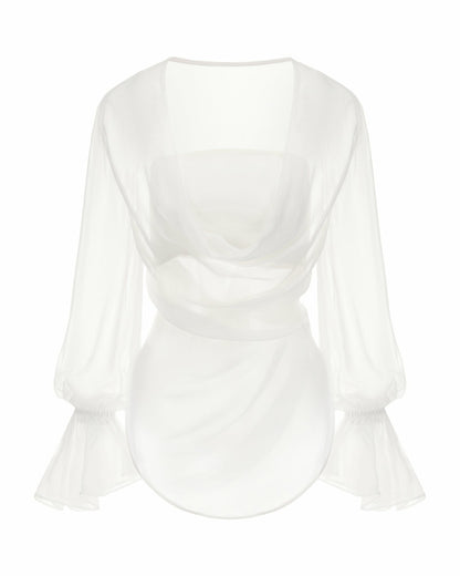 Nana Jacqueline Nora Top: White Top for Engagement Party White