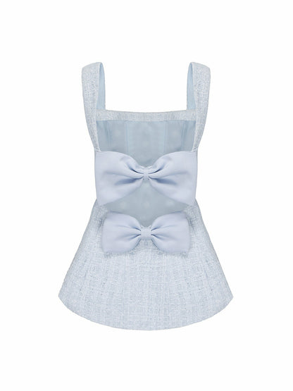 Nana Jacqueline Anabella Bow Top: Blue Top for Brunch Blue