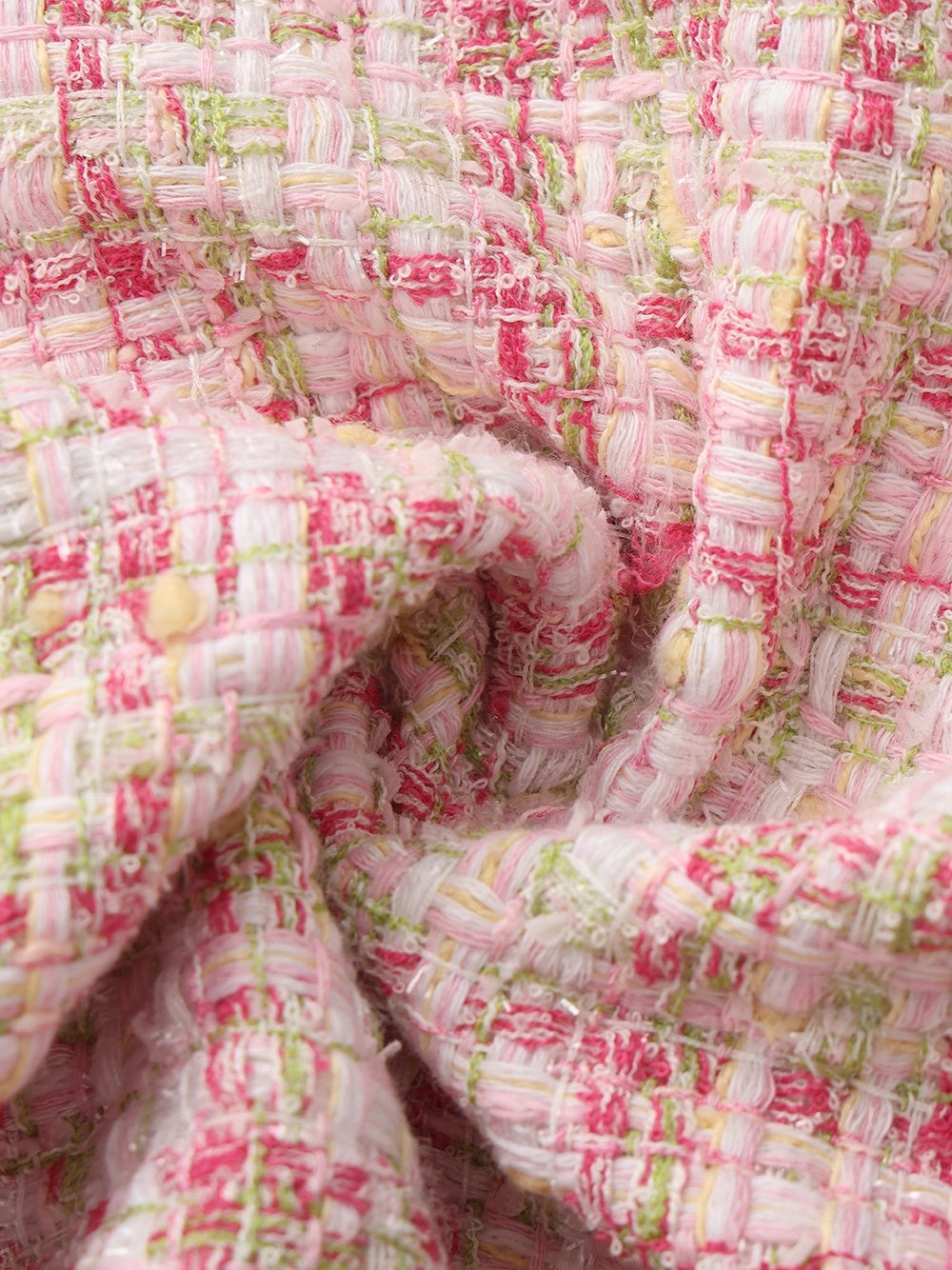 Nana Jacqueline Bianca Metallic-Woven Tweed Pink Jacket: Pink Jacket for Bridal Shower Pink