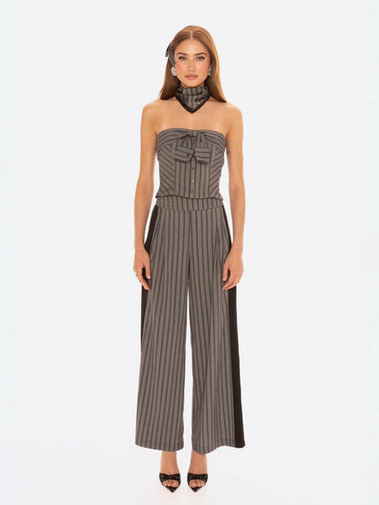 Nana Jacqueline Amber Top: Gray Strapless Top for Date Night Gray
