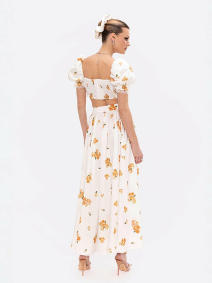 Nana Jacqueline Theodora Top: Floral Top for Garden Party Floral