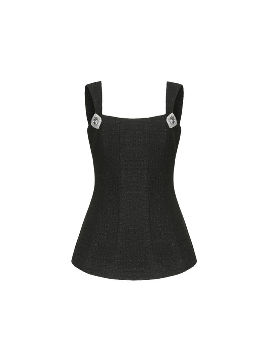 Nana Jacqueline Anabella Bow Top: Black Top for Date Night Black