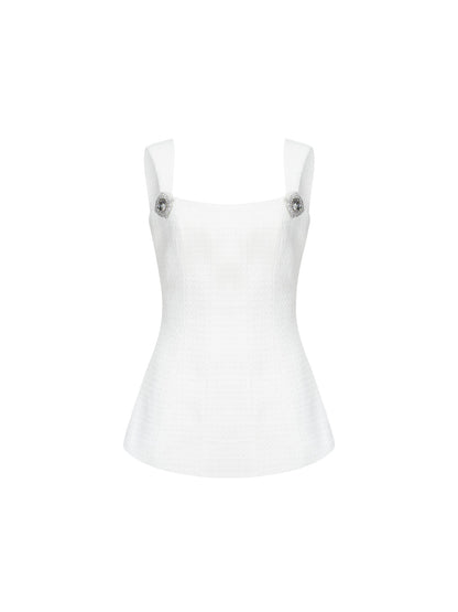 Nana Jacqueline Anabella Bow Top: White Top for Bridal Shower White