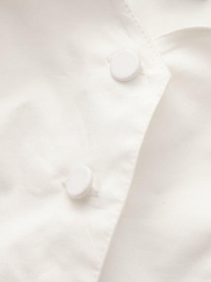Nana Jacqueline White Tailored Off-Shoulder Cropped Top White