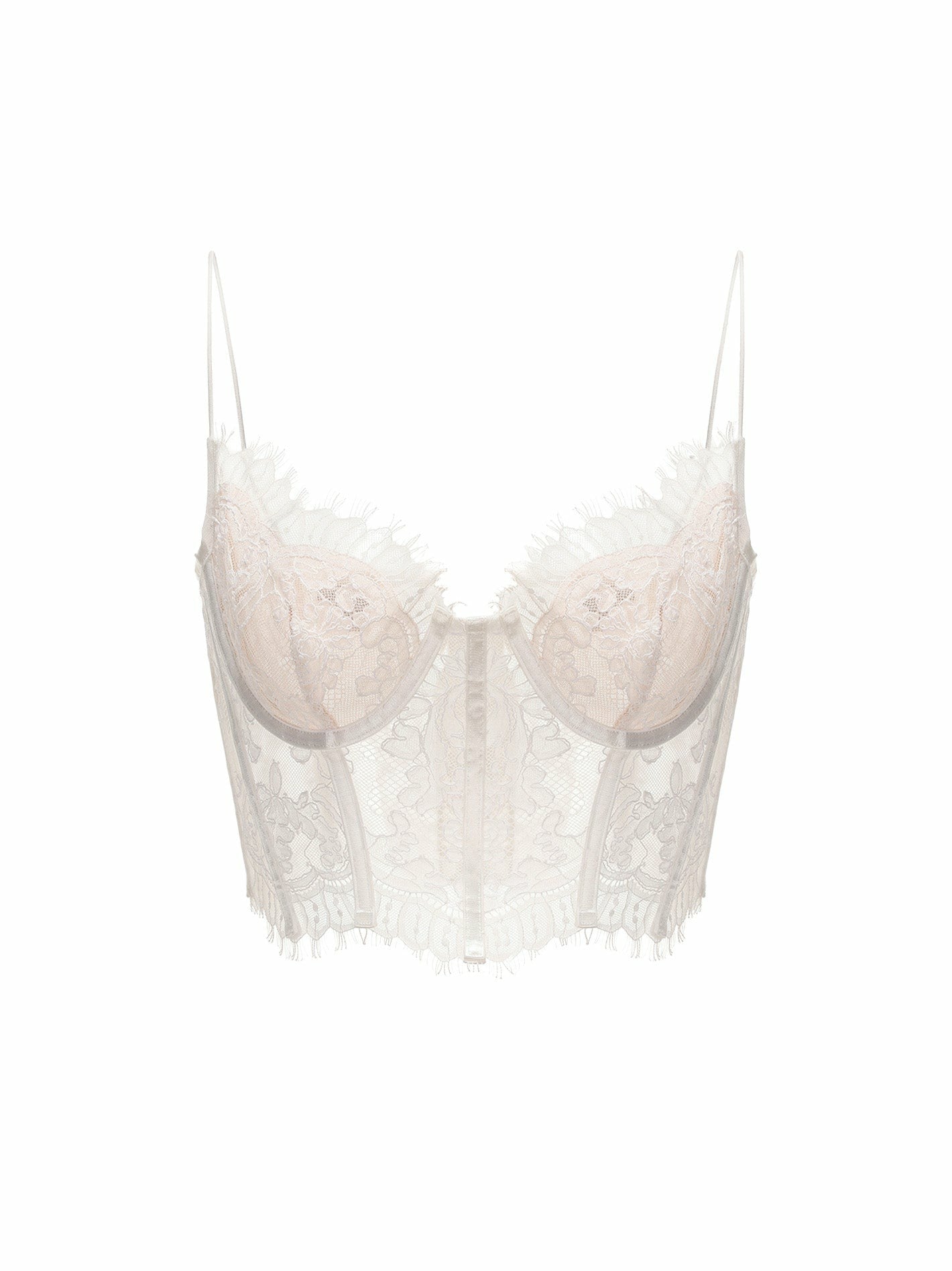 Nana Jacqueline Audrina Lace Top: White Lace Top for Bachelorette Party White