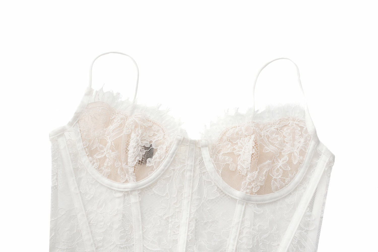 Nana Jacqueline Audrina Lace Top: White Lace Top for Bachelorette Party White