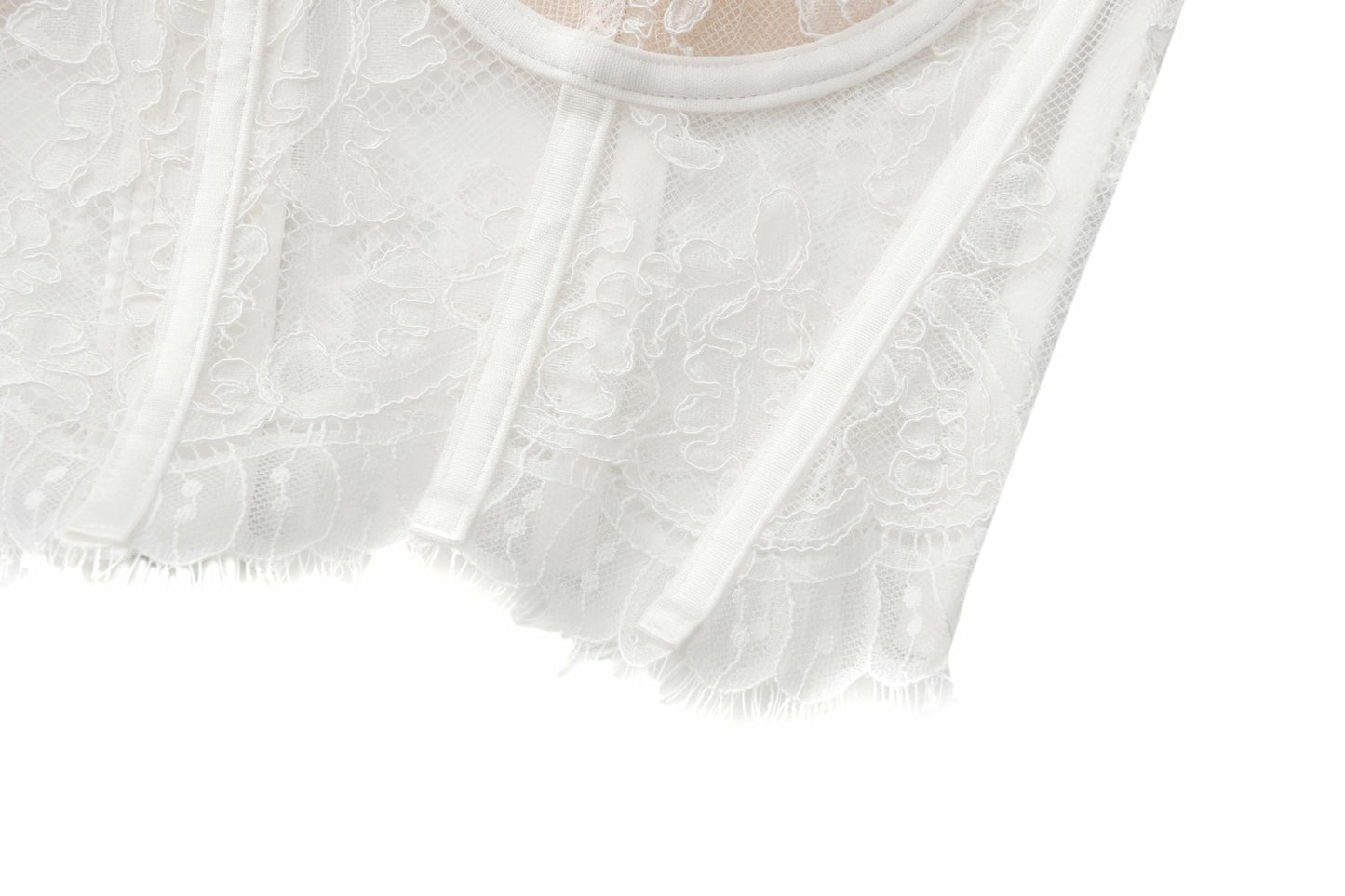Nana Jacqueline Audrina Lace Top: White Lace Top for Bachelorette Party White