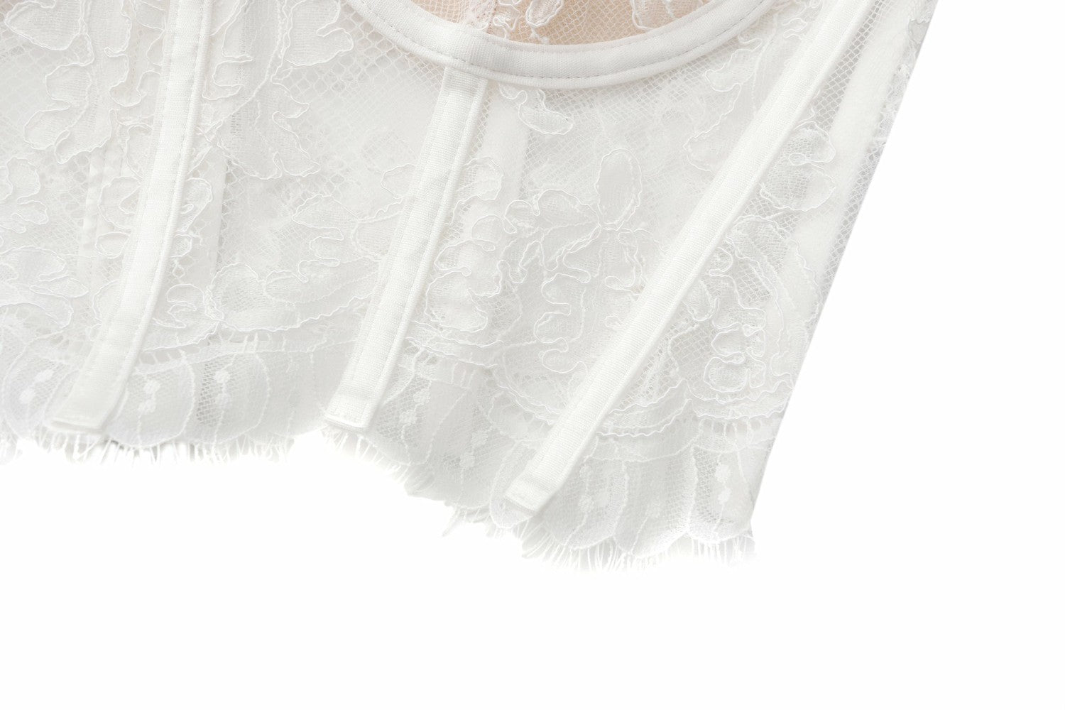 Nana Jacqueline Audrina Lace Top: White Lace Top for Bachelorette Party White