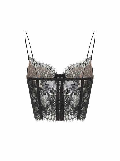 Nana Jacqueline Audrina Lace Top: Black Lace Top for Date Night Black
