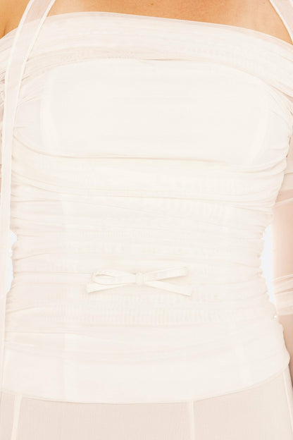 Nana Jacqueline Valencia Top: White Top for Date Night White