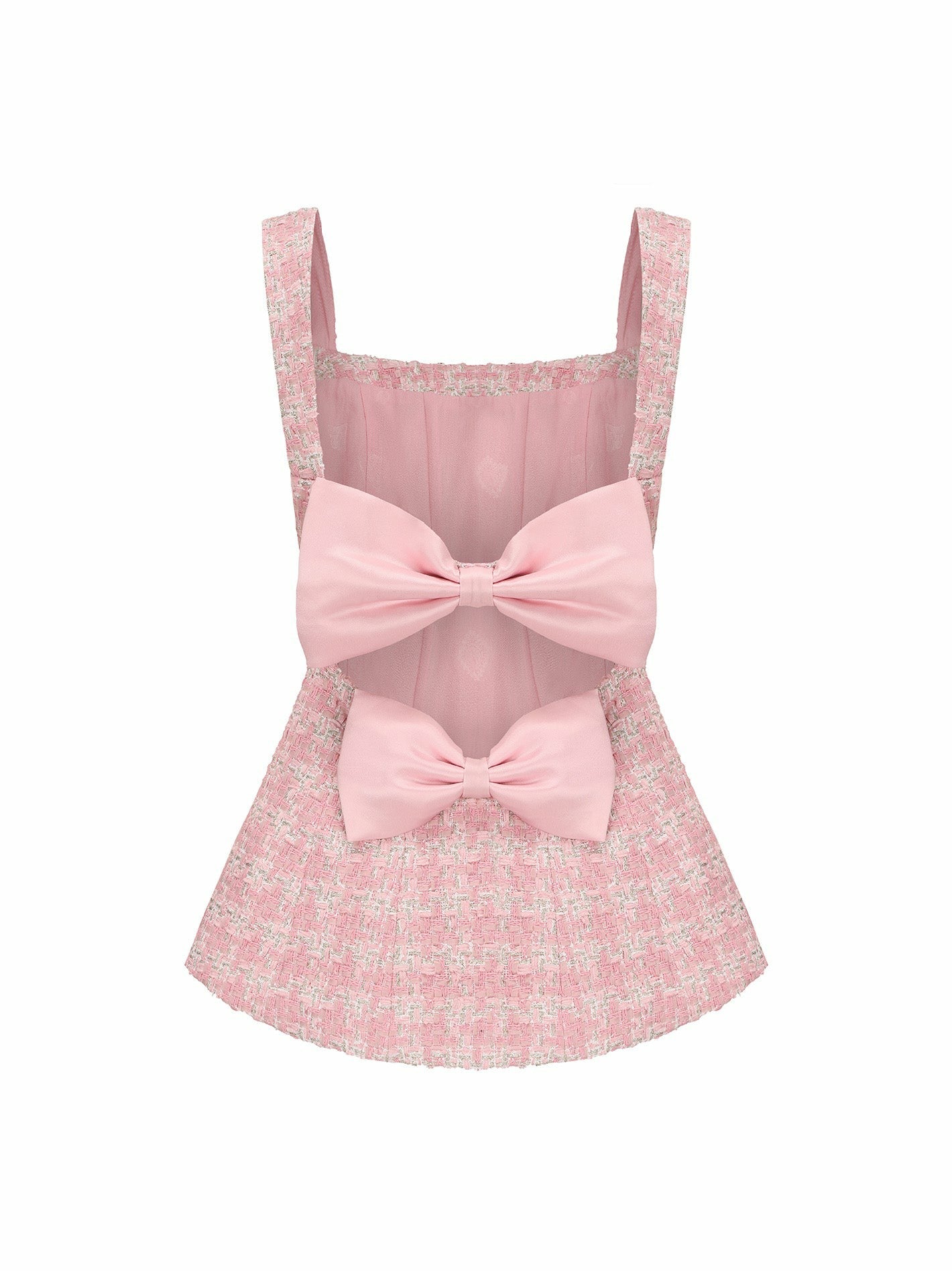 Nana Jacqueline Anabella Bow Top: Pink Top for Brunch Pink Checkered
