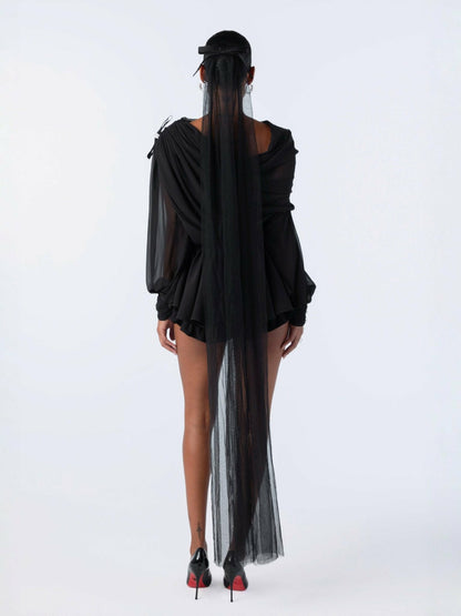 Nana Jacqueline Demi Top: Black Top for Date Night Black