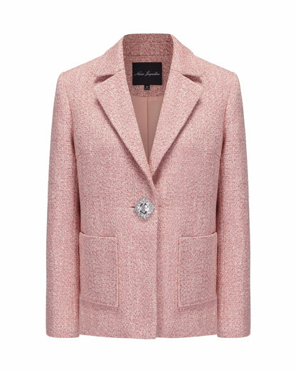 Nana Jacqueline Gia Suit Jacket: Pink Suit Jacket for Brunch Pink