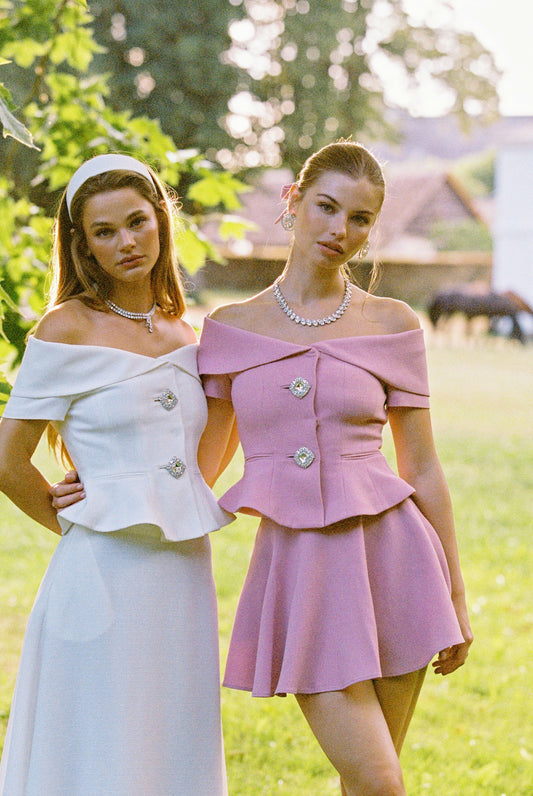 Nana Jacqueline Blakely Top: Pink Top for Garden Party Pink