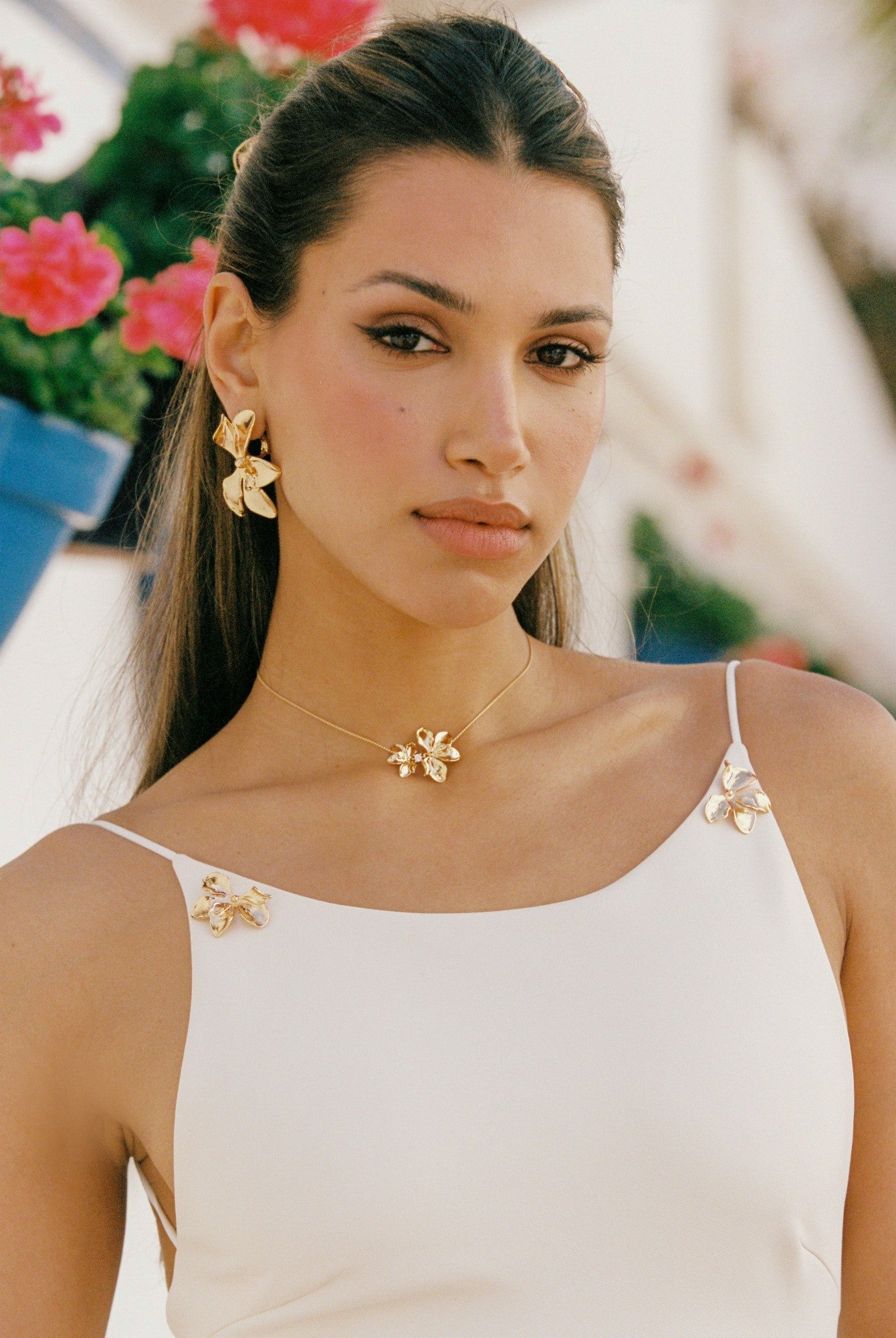 Nana Jacqueline Selena Top: Beige Top for Brunch Beige