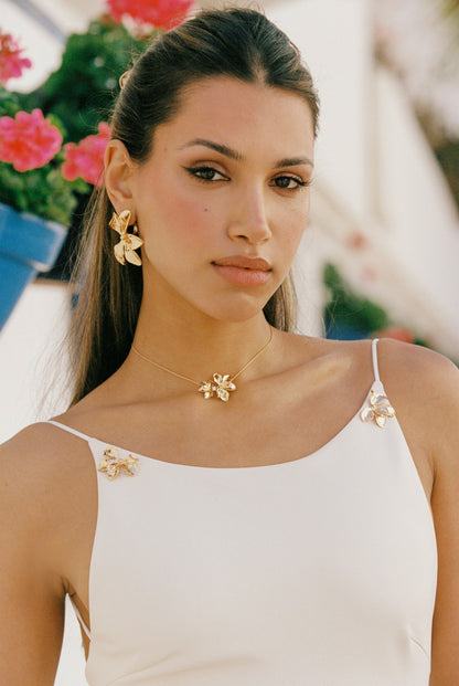 Nana Jacqueline Selena Top: Beige Top for Brunch Beige